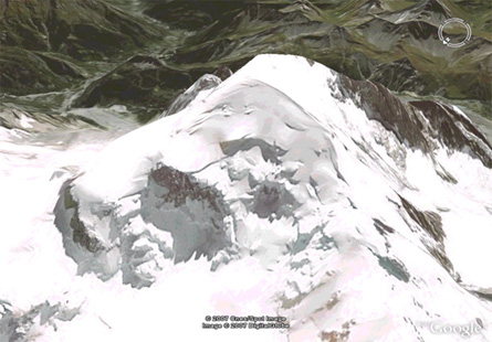 Google Earth: Le Mont-Blanc