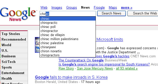 Google News Suggest