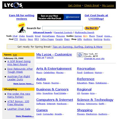 Lycos en 2000