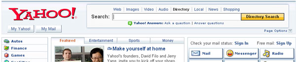 Nouveau Yahoo! US : avec onglet 